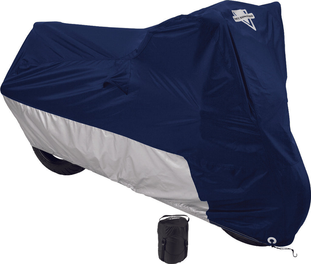 NELSON-RIGG DELUXE ALL-SEASON CYCLE COVER NAVY M MC-902-02-MD-atv motorcycle utv parts accessories gear helmets jackets gloves pantsAll Terrain Depot