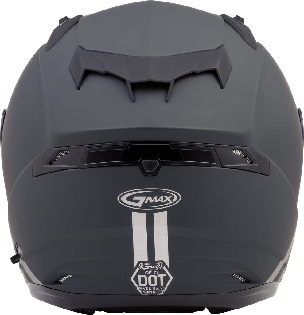 GMAX OF-77 OPEN-FACE DOWNEY HELMET MATTE GREY/SILVER XS G3774023