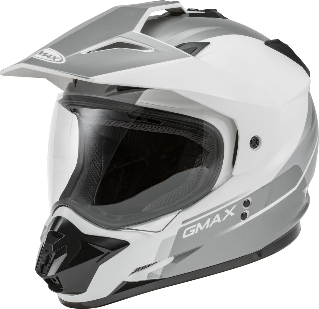 GM-11 DUAL-SPORT SCUD HELMET WHITE/GREY LG-atv motorcycle utv parts accessories gear helmets jackets gloves pantsAll Terrain Depot
