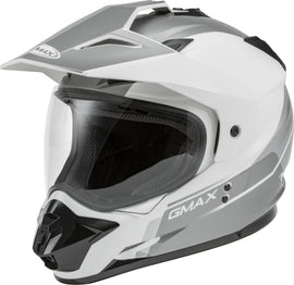 GMAX GM-11 DUAL-SPORT SCUD HELMET WHITE/GREY 2X G1113248