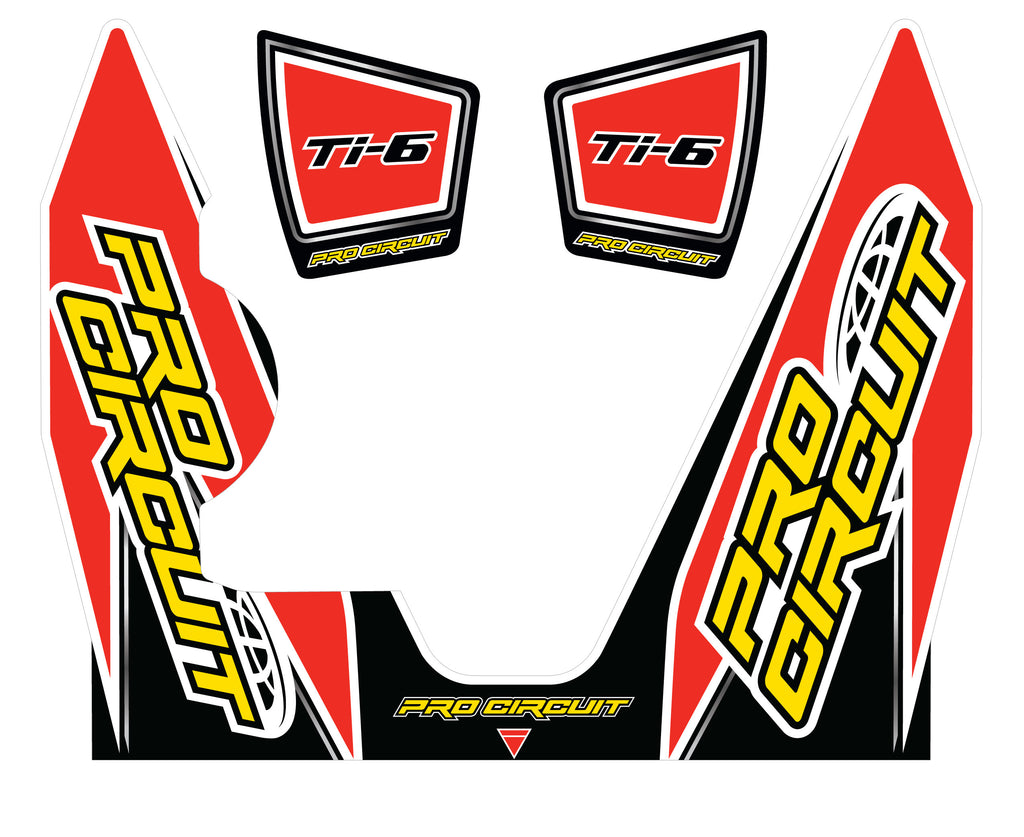 PRO CIRCUIT Ti-6 WRAP/END CAP DECAL YZ450F REPLACEMENT MUFFLER STICKERS DC14TI6-YZ450F