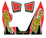 PRO CIRCUIT Ti-6 WRAP/END CAP DECAL YZ450F REPLACEMENT MUFFLER STICKERS DC14TI6-YZ450F