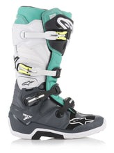 Load image into Gallery viewer, ALPINESTARS TECH 7 BOOTS DARK GREY/TEAL/WHITE SZ 16 2012014-9072-16