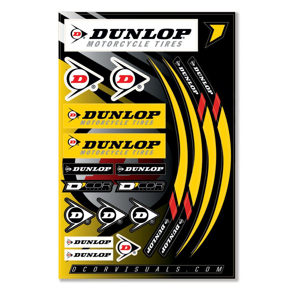 D'COR DECAL SHEET 12 MIL DUNLOP DECAL SHEET 12 MIL DUNLOP 40-90-117