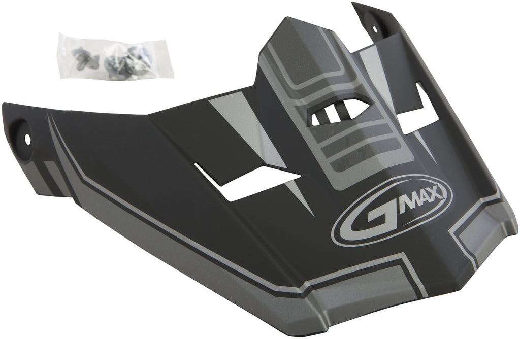GMAX VISOR W/SCREWS UNCLE MX-46 MATTE BLACK/SILVER MD-2X G046825
