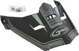GMAX VISOR W/SCREWS UNCLE MX-46 MATTE BLACK/SILVER MD-2X G046825