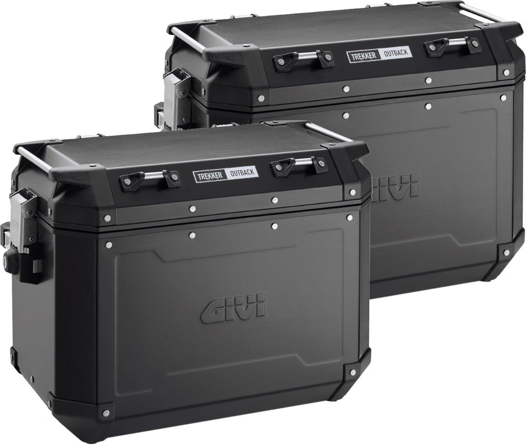 GIVI OBKN48B OUTBACK 48 LITER SIDE CASES BLACK L&R OBKN48BPACK2A