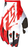 FLY RACING KINETIC GLOVE RED/WHITE SZ 8 S 370-41408