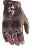 HIGHWAY 21 WOMEN'S VIXEN GLOVES LIBERTY BROWN 2X #5884 489-0093~6