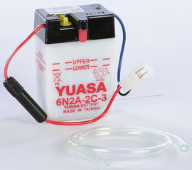 YUASA BATTERY 6N2A-2C-3 CONVENTIONAL YUAM262C3-atv motorcycle utv parts accessories gear helmets jackets gloves pantsAll Terrain Depot
