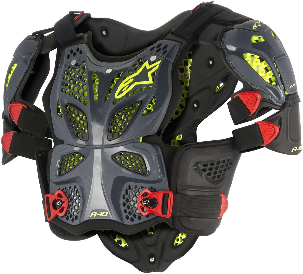 ALPINESTARS A-10 FULL CHEST PROTECTOR ANTHRACITE/RED XL/2X 6700517-1431-X-2XL