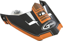 Load image into Gallery viewer, GMAX VISOR W/SCREWS UNCLE MX-46 MATTE BLACK/ORANGE XS-SM G046833