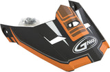 GMAX VISOR W/SCREWS UNCLE MX-46 MATTE BLACK/ORANGE XS-SM G046833
