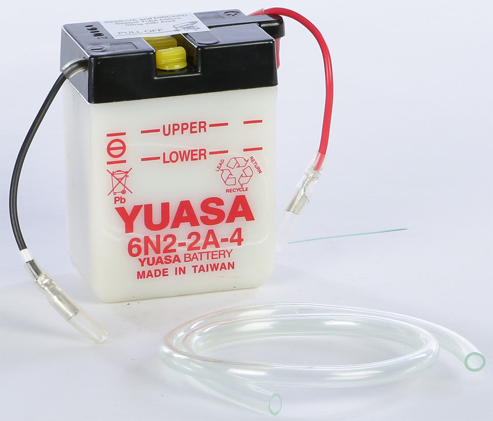 YUASA BATTERY 6N2-2A-4 CONVENTIONAL YUAM2620B-atv motorcycle utv parts accessories gear helmets jackets gloves pantsAll Terrain Depot