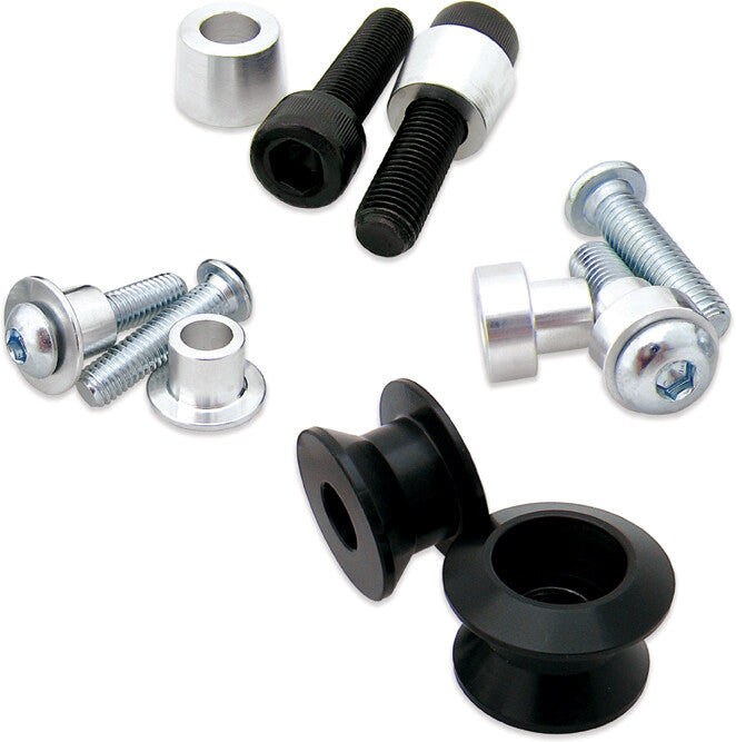 BOLT SWINGARM SPOOLS BLACK 2009-SSS.BK