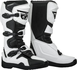 FLY RACING MAVERIK BOOTS WHITE/BLACK SZ 09 364-67509
