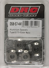 Load image into Gallery viewer, DRC ALUMINUM SPACERS TYPE 12 TITANIUM M6X12MM 4/PK D58-57-441