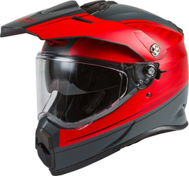 GMAX AT-21 ADVENTURE RALEY HELMET MATTE GREY/RED XS G1211033