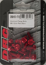 Load image into Gallery viewer, DRC ALUMINUM FLANGE BOLTS RED M6X12MM 20/PK D58-51-712