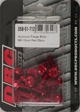 DRC ALUMINUM FLANGE BOLTS RED M6X12MM 20/PK D58-51-712