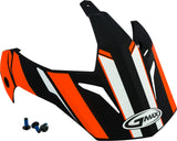 GMAX VISOR VERTICAL BLACK/HI-VIS ORANGE W/SCREWS GM-11 G011085
