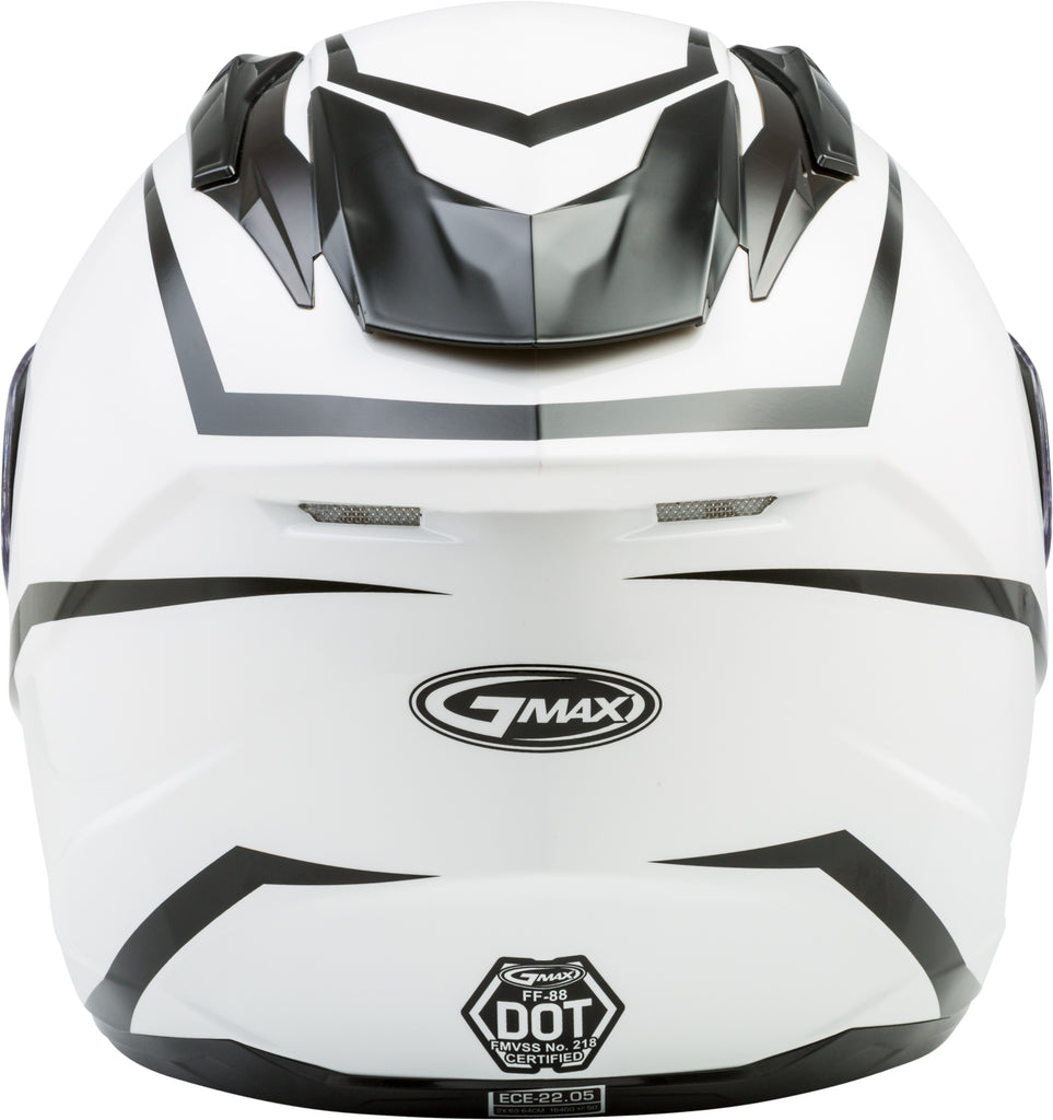 GMAX FF-88 FULL-FACE PRECEPT HELMET WHITE/BLACK 2X G1884018