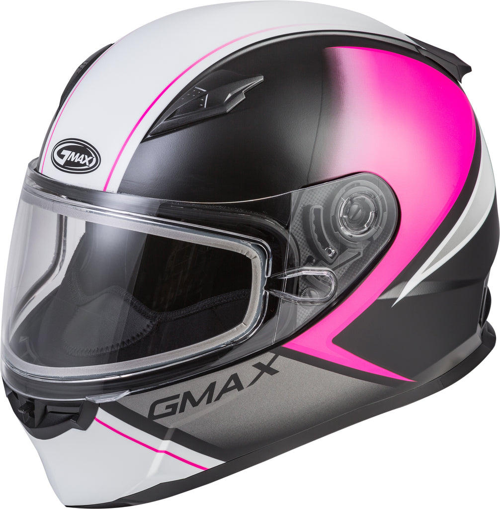 YOUTH GM-49Y HAIL SNOW HELMET MATTE BLACK/PINK/WHITE YL-atv motorcycle utv parts accessories gear helmets jackets gloves pantsAll Terrain Depot