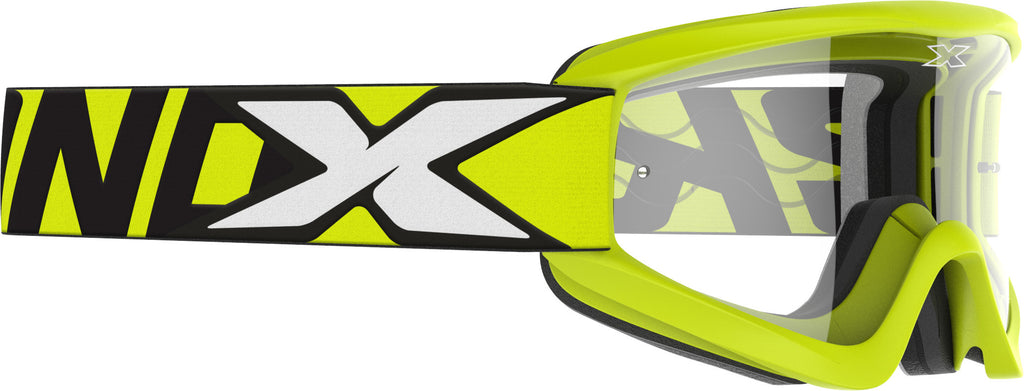 EKS BRAND FLAT-OUT GOGGLE FLO YELLOW W/CLEAR LENS 067-60415