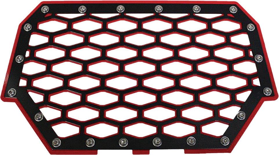 MODQUAD 2-PANEL FRONT GRILL (BLACK/RED) RZR-FG2-RD-atv motorcycle utv parts accessories gear helmets jackets gloves pantsAll Terrain Depot