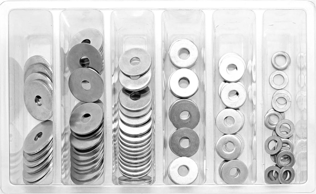 BOLT M6 FENDER WASHER ASSORTMENT 120 PIECE KIT SV-FENDW