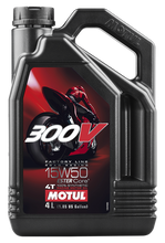 Load image into Gallery viewer, MOTUL 300V 4T COMPETITION SYNTHETIC OIL 15W50 4-LITER 104129