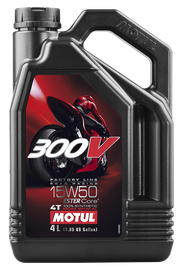 MOTUL 300V 4T COMPETITION SYNTHETIC OIL 15W50 4-LITER 104129
