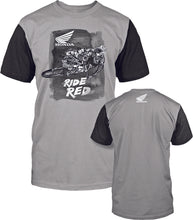 Load image into Gallery viewer, D&#39;COR LET&#39;S MOTO HONDA T-SHIRT GREY/BLACK LG 80-109-3