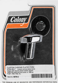 COLONY MACHINE CHROME FORK STEM BOLT FLST FXR FXD XL 86-UP 9978-2