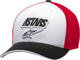 ALPINESTARS RACE ANGLE MESH HAT WHT/BLK/RED LG/XL CURVED BILL 1139-81540-2013-L/XL