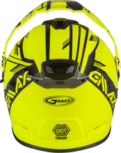 Load image into Gallery viewer, GMAX AT-21S EPIC SNOW HELMET W/ELEC SHIELD MATTE HI-VIS/BLACK XS G4211743