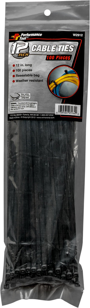 PERFORMANCE CABLE TIE 12" 100/PACK W2912