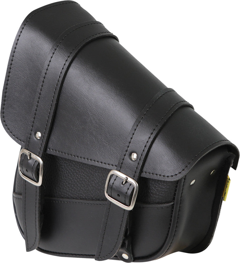 WILLIE & MAX BLACK SYN LEATHER SWINGARM BAG 10.5" X 11.5" X 4.5" 59776-00
