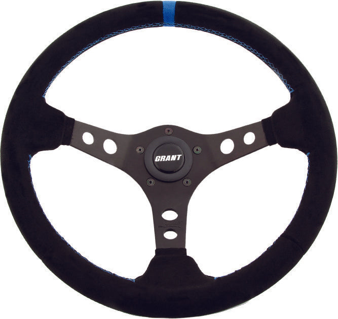 GRANT SUEDE SERIES STEERING WHEEL BLACK/BLUE 696
