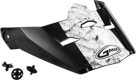 GMAX VISOR W/SCREWS DOMINANT MX-46 MATTE BLACK/WHITE/RED XS-SM G046903