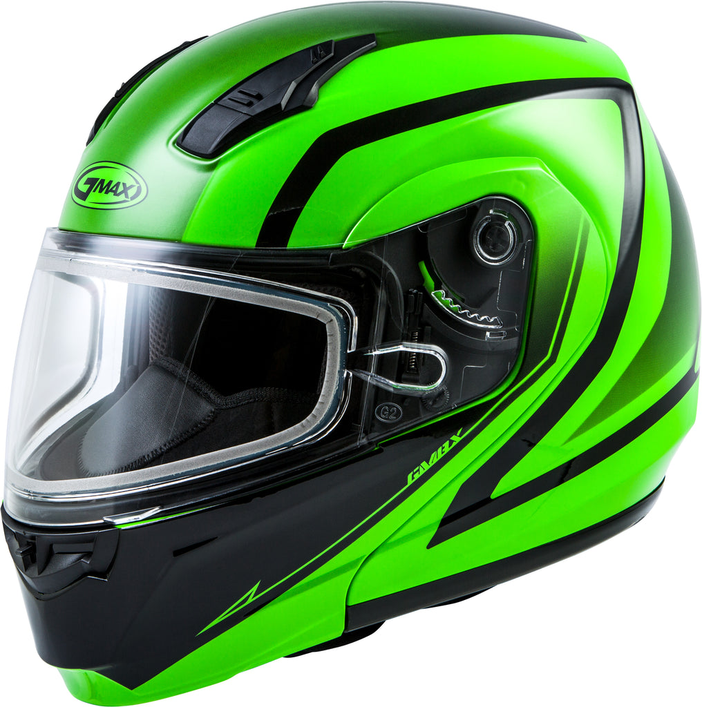 GMAX MD-04S MODULAR DOCKET SNOW HELMET NEON GREEN/BLACK XS G2042643
