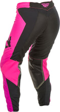 Load image into Gallery viewer, FLY RACING WOMEN'S LITE RACE PANTS NEON PINK/BLACK SZ 03/04 372-63805