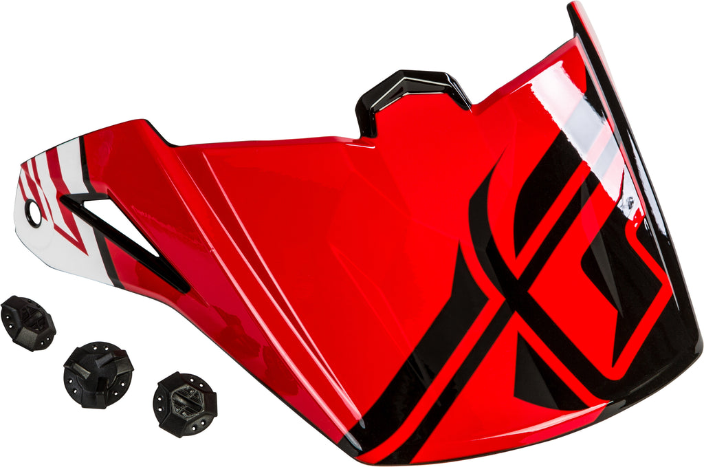 FLY RACING ELITE GUILD VISOR RED/WHITE/BLACK 73-88122