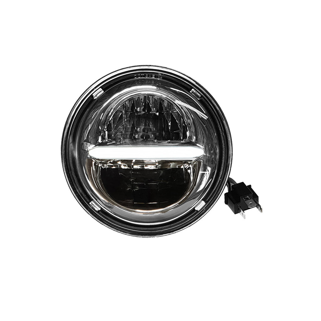 PATHFINDER CLASSIC LED HEADLIGHT 5.75" W/DRL CHROME HD5CLC