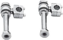 Load image into Gallery viewer, PAUGHCO OFFSET POST STYLE RISERS CHROME 5&quot; 354-1