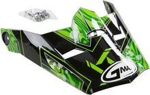 Load image into Gallery viewer, GMAX VISOR W/SCREWS HOOPER MX-46Y BLACK/GREEN YS-YL G046859