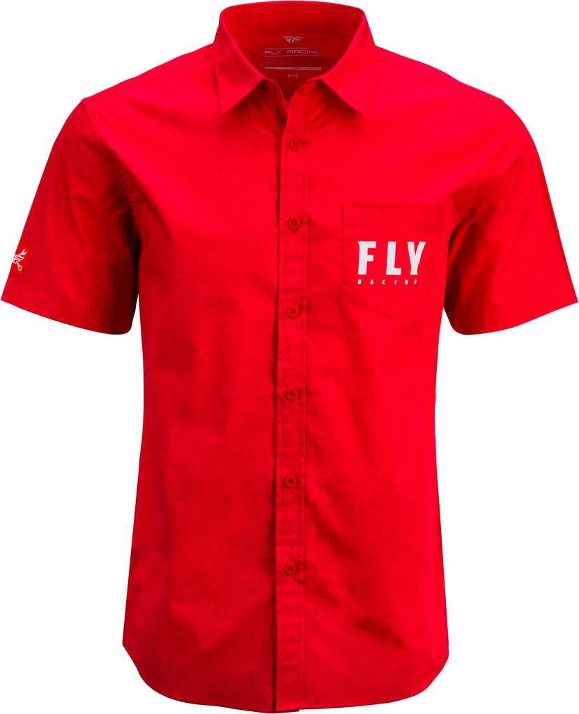FLY RACING FLY PIT SHIRT RED SM 352-6215S