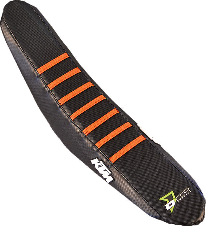 D'COR GRIPPER SEAT COVER BLACK W/ORANGE RIBS 30-30-205