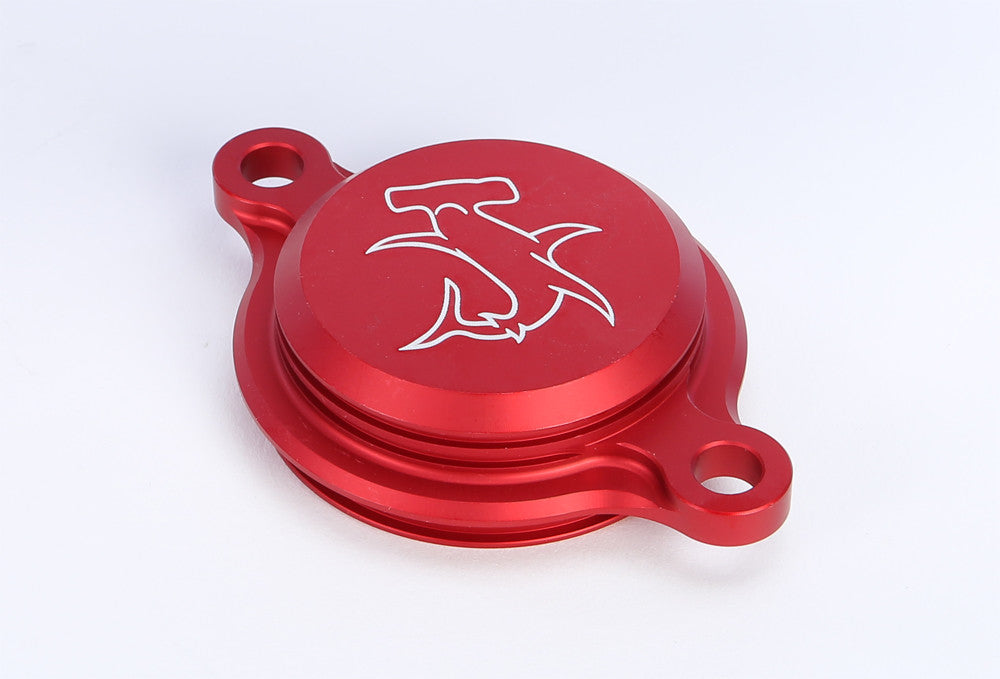 HAMMERHEAD OIL FILTER COVER YZ250/450F 10-15 RED 60-0221-00-10