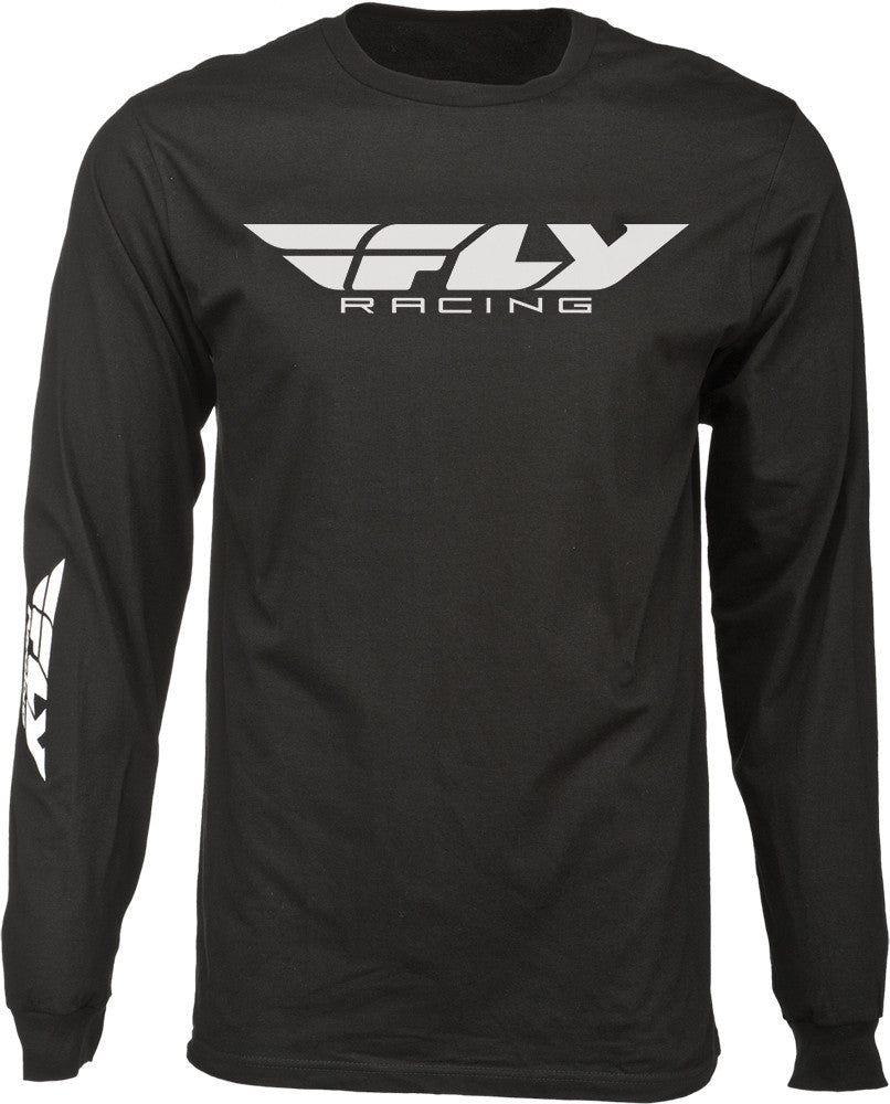 FLY RACING FLY CORPORATE L/S TEE BLACK SM 352-4140S-atv motorcycle utv parts accessories gear helmets jackets gloves pantsAll Terrain Depot